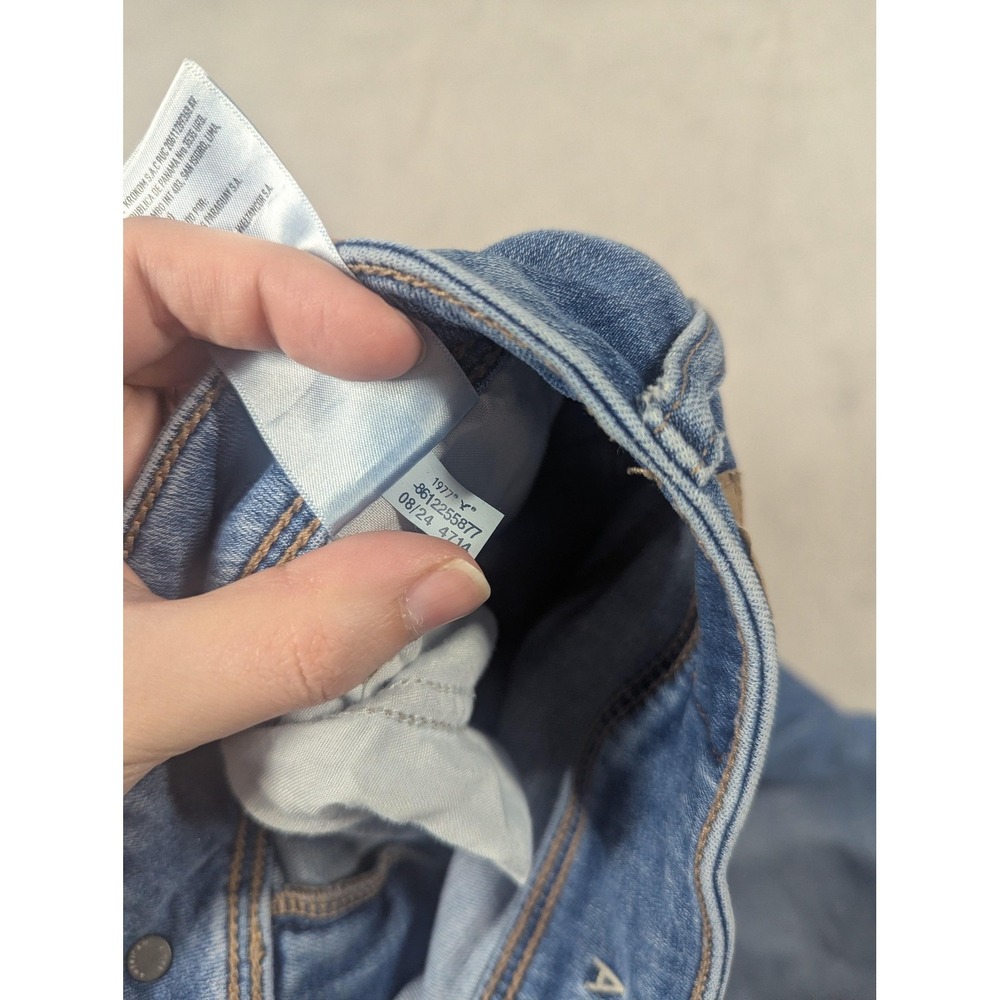 American Eagle Jeans Womens 4 Short Blue Light Wash Mid Rise Kick Boot Denim - Picture 5 of 11